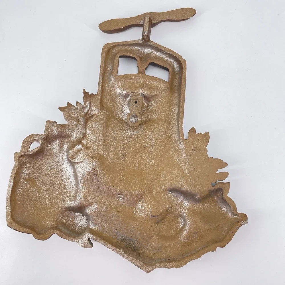 Vtg 1978 HOMCO Metal 2 Pc. Corn Grinder Apple Cider Press Kitchen Wall Decor 9